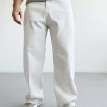 EKRU BAGGY KALIP KOT PANTOLON