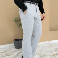 GRİ MELANJ İSPANYOL PAÇA KUMAŞ PANTOLON