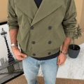 HAKİ OVERSİZE KISA TRENÇKOT