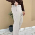 KREM İSPANYOL PAÇA KUMAŞ PANTOLON