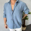 Mavi Modal Kumaş Gömlek