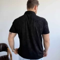 SİYAH KARARLI POLO YAKA TİŞÖRT
