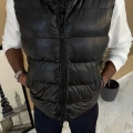 SİYAH SUNİ DERİ ŞİŞME YELEK