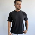 SİYAH TENCEL MODAL KUMAŞ RELAXFİT TŞÖRT