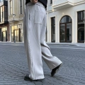 TAŞ GRİ KORE KALIP FİTİLLİ BALON BAGGY PANTOLON