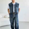 YELEK KARGO CEP PANTOLON JEAN TAKIM