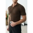 POLO YAKA ÖRME TRİKO KAHVERENGİ