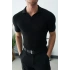 POLO YAKA ÖRME TRİKO SİYAH