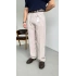 KREM MODAL KUMAŞ TEK PİLELİ BAGGY KALIP PANTOLON