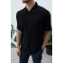 SİYAH FERMUARLI POLO YAKA TİŞÖRT