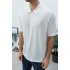 BEYAZ FERMUARLI POLO YAKA TİŞÖRT
