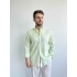 YEŞİL PAMUK KETEN GÖMLEK