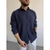 SİYAH TENSEL KETEN REGULER KALIP GÖMLEK