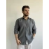 ANTRASİT GRİ TENSEL KETEN REGULER KALIP GÖMLEK