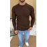 ACI KAHVE REGLAN KOL WAFFLE DOKULU SWEAT