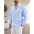 BEBE MAVİSİ FRESH KETEN RELAXED FİT GÖMLEK