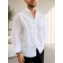 BEYAZ FRESH KETEN RELAXED FİT GÖMLEK