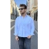 BEYAZ GABARDİN CROP GÖMLEK