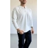 BEYAZ HENLEY YAKA OVERSİZE SWEAT
