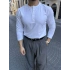 BEYAZ HENLEY YAKA REGULER FİT KALIP SWEAT