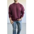 BORDO BİSİKLET YAKA OVERSİZE SWEAT