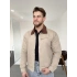 Gabardin Fermuarlı Ceket Bej/Kahve