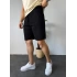 Gabardin Kumaş Şort Siyah