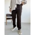 KAHVERENGİ BEL LASTİKLİ PANTOLON