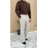 KREM İSPANYOL PAÇA KUMAŞ PANTOLON