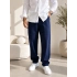 LACİVERT ERKEK PREMİUM KETEN PANTOLON