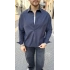 LACİVERT GABARDİN CROP GÖMLEK