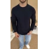 LACİVERT REGLAN KOL WAFFLE DOKULU SWEAT
