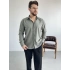 Mint Yeşili Kışlık Modal Kumaş Gömlek