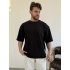 Pis Kesim Oversize Kalıp Tişört Siyah