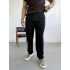 SİYAH BEL LASTİKLİ PANTOLON