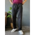 SİYAH ÇİMA DETAYLI BAGGY KALIP EŞOFMAN