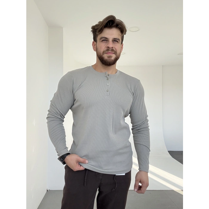 3 Düğmeli Sweat Taş