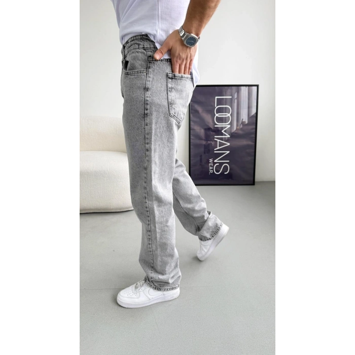 ASİT YIKAMA GRİ DENİM KOT