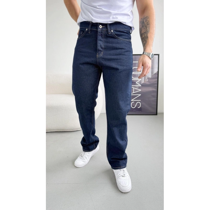 KOYU LACİVERT BAGGY KALIP DENİM KOT