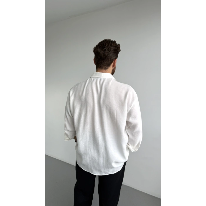 BEYAZ MODAL KUMAŞ GÖMLEK