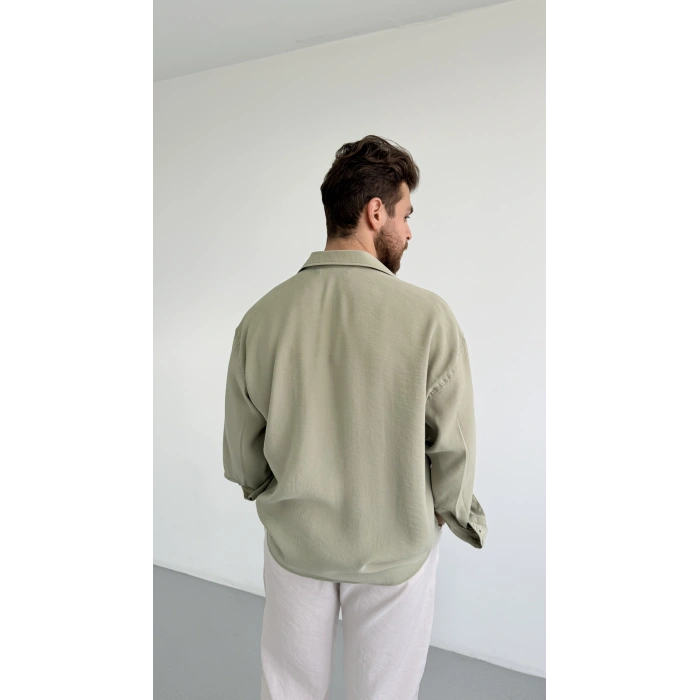 ÇAĞLA YEŞİLİ MODAL KUMAŞ GÖMLEK