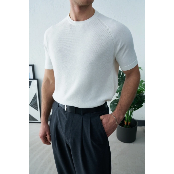 BEYAZ REGLAN KOL PAMUK KUMAŞ TRİKO