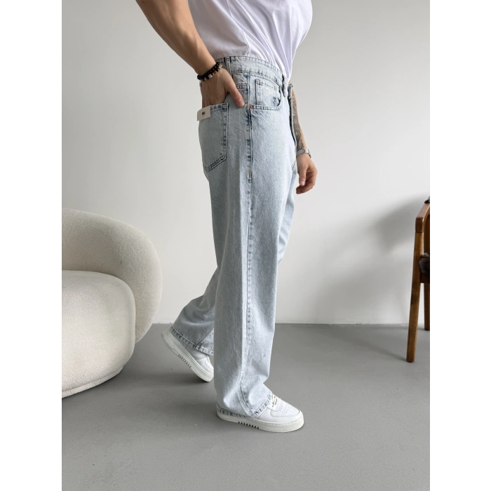 KAR YIKAMA LOOSE FİT KALIP BAGGY KOT PANTOLON