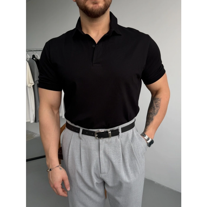 SİYAH PREMİUM POLO YAKA TİŞÖRT