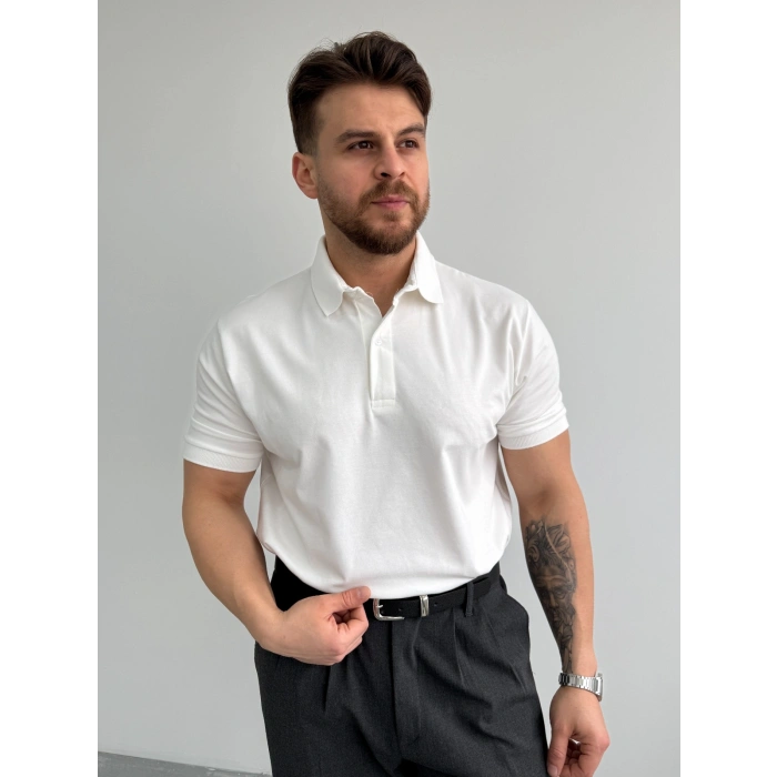 BEYAZ PREMİUM POLO YAKA TİŞÖRT