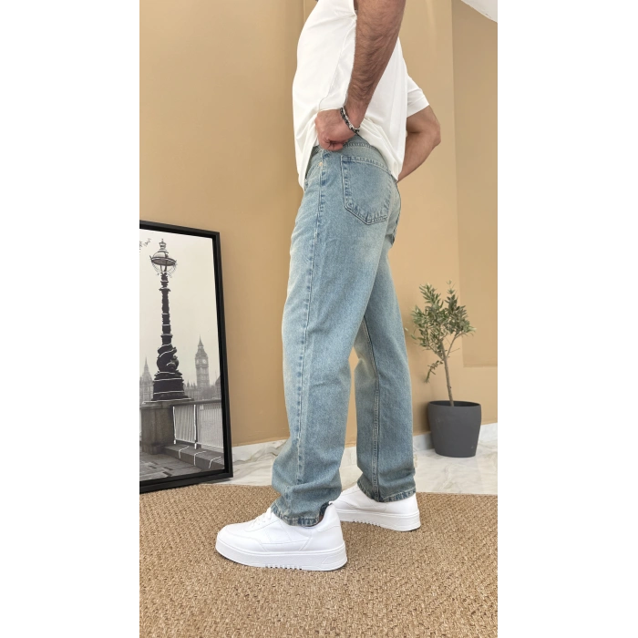 AÇIK MAVİ YIKAMALI REGULAR FİT JEAN