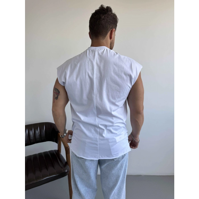 BEYAZ OVERSİZE SIFIR KOL TİŞÖRT