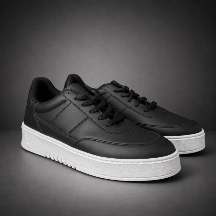 BEYAZ TABAN SİYAH BASİC SNEAKER