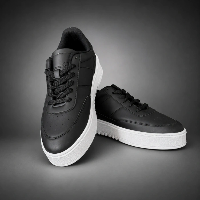 BEYAZ TABAN SİYAH BASİC SNEAKER