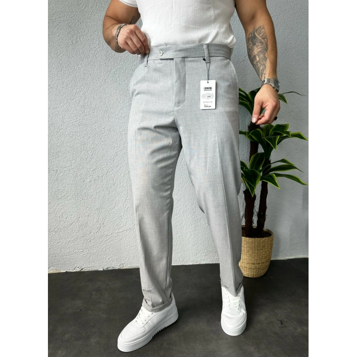 Boyfriend Kumaş Pantolon Gri